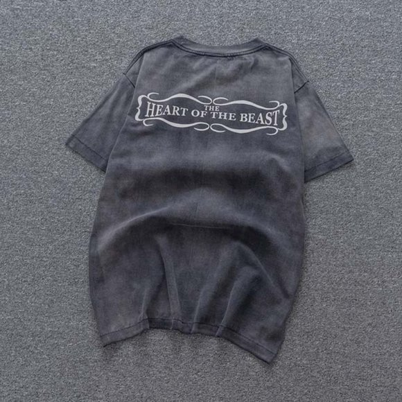 Saint Michael Devil Print Short Sleeve Wash Black - Picture 5 of 12